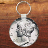 Mercury Dime Sleutelhanger. Sleutelhanger (Voorkant)