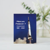 Mercury Freedom 7 - 60ste Verjaardag Briefkaart (Staand voorkant)
