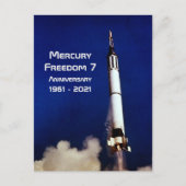 Mercury Freedom 7 -  60ste Verjaardag Briefkaart (Voorkant)
