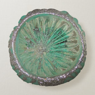  Mercury Glass Christmas Ball Blauwgroen Ice Rond Kussen