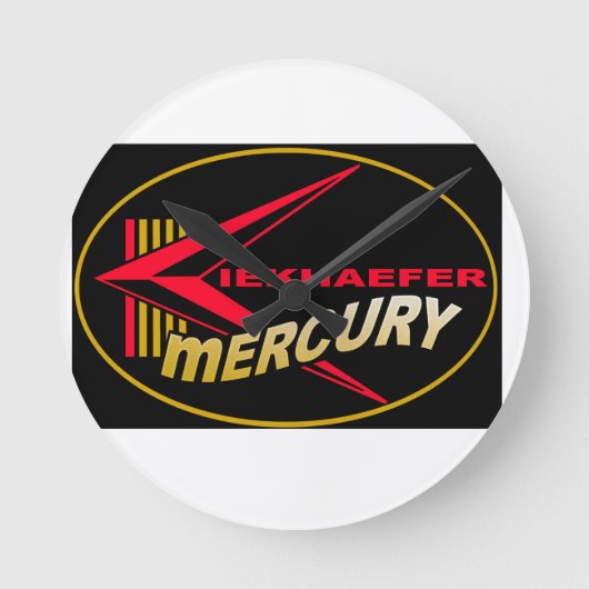 Mercury Marine Outboards look Clock Ronde Klok (Voorkant)