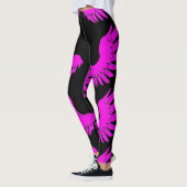 Mercury Pink en Black Striped Athletic Leggings (Links)