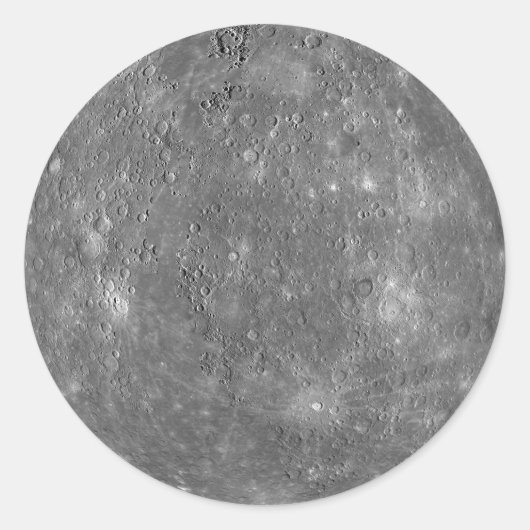 Mercury Planet Foto Ronde Sticker (Voorkant)