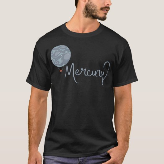 Mercury Planet Hete Luchtballon Titel Cursieve Rui T-shirt (Voorkant)