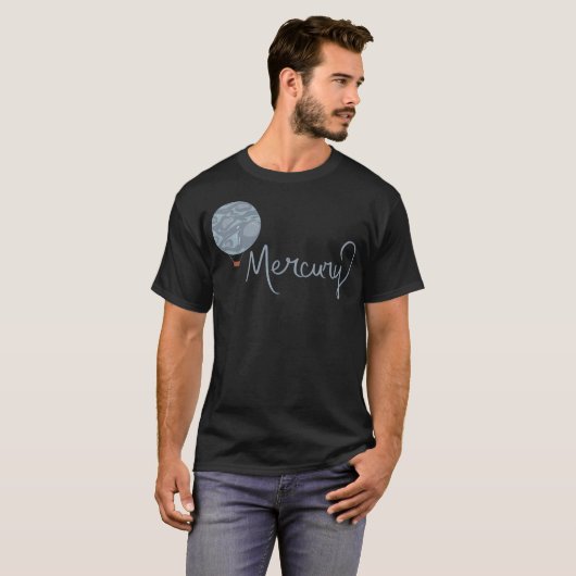 Mercury Planet Hete Luchtballon Titel Cursieve Rui T-shirt (Voorkant volledig)