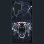 Mercury Polar Bear Red Ruby Eyes Glacial  Samsung Galaxy Hoesje<br><div class="desc">A powerful,  roaring polar bear head,  meticulously "forged" from viscous liquid mercury. The intense,  glowing ruby-red eyes create a striking focal point against the dark,  wet basalt rock background. A bold and sophisticated accessory for those who appreciate high-vibrancy,  "Boutique" design.</div>