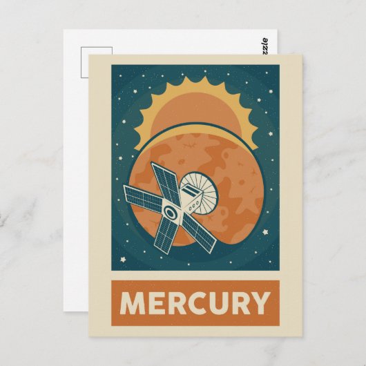 Mercury Retro Galaxy Satellite Briefkaart (Voorkant / Achterkant)