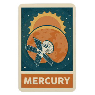 Mercury Retro Galaxy Satellite Magneet