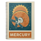 Mercury Retro Galaxy Satellite Notitieboek (Voorkant)