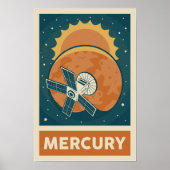 Mercury Retro Galaxy Satellite Poster (Voorkant)