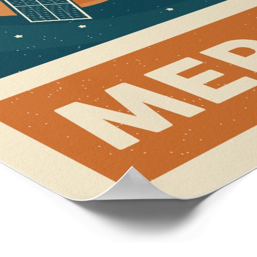 Mercury Retro Galaxy Satellite Poster (Hoek)