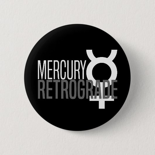 Mercury Retrograde Glyph Button (Voorkant)