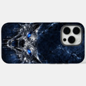 Mercury Wolf Blue Sapphire Eyes Glacial Case-Mate iPhone Case (Achterkant (horizontaal))