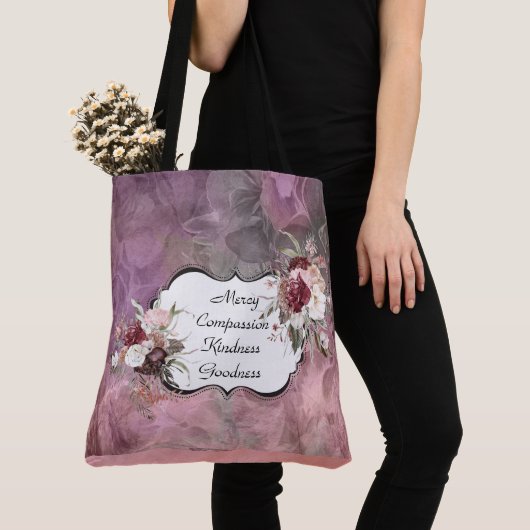 Mercy Compassion Floral Suede Tas  (Dichtbij)
