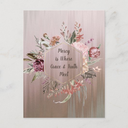 Mercy is waar Grace & Truth Briefkaart ontmoeten (Voorkant)