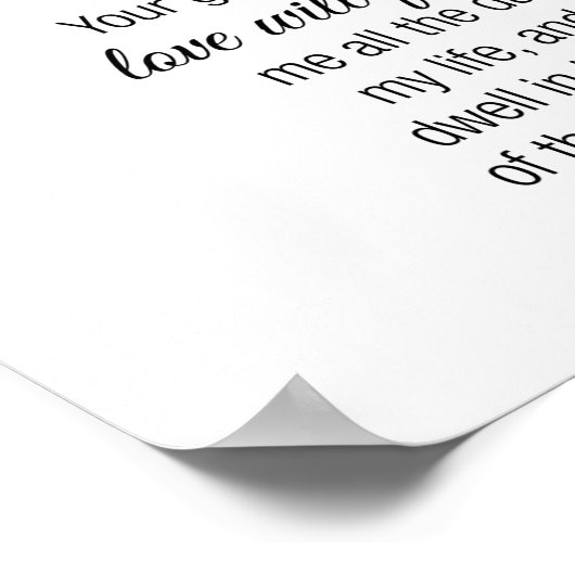 Mercy Psalm 23:6 Poster fontein (Hoek)