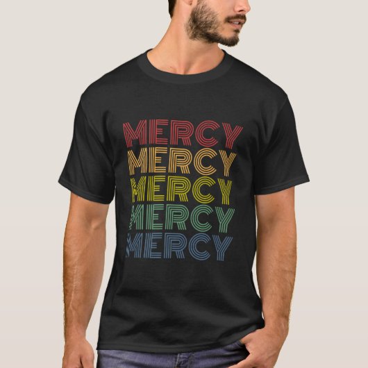 Mercy Wordmark Pattern Personalized Name T-shirt (Voorkant)