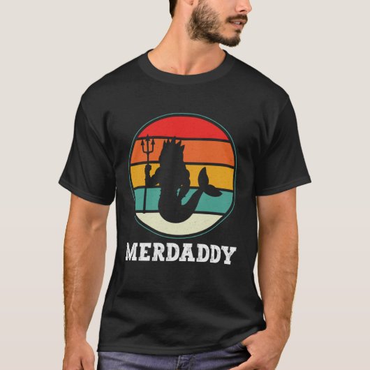 Merdaddy Security Merman Mermaid Daddy Fish Father T-shirt (Voorkant)