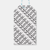 Merde cadeau labels voor balletdansers - veel succ cadeaulabel (Voorkant)