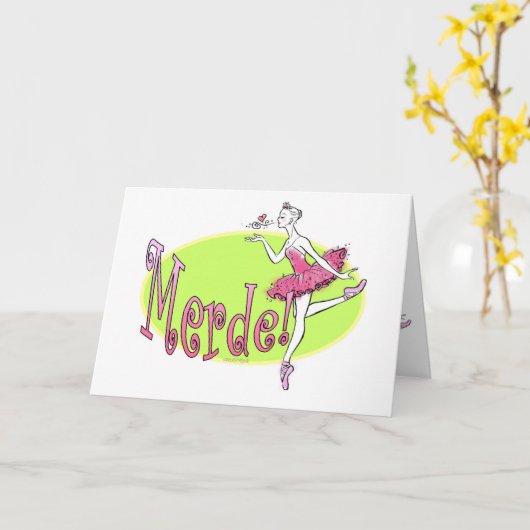 Merde-Wenskaart Kaart (Gele Bloem)