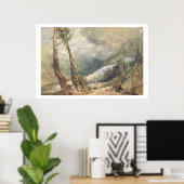 Mere de Glace, in de vallei van Chamount i, Zwitse Poster (Thuiskantoor)