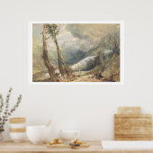 Mere de Glace, in de vallei van Chamount i, Zwitse Poster (Keuken)