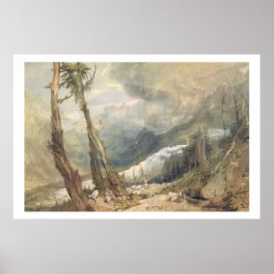Mere de Glace, in de vallei van Chamount i, Zwitse Poster