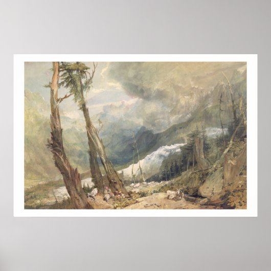 Mere de Glace, in de vallei van Chamount i, Zwitse Poster (Voorkant)