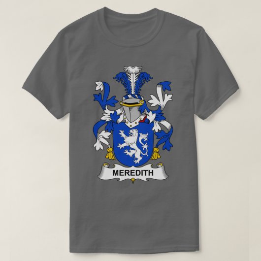Meredith Coat of Arms Family Crest T-shirt (Design voorkant)