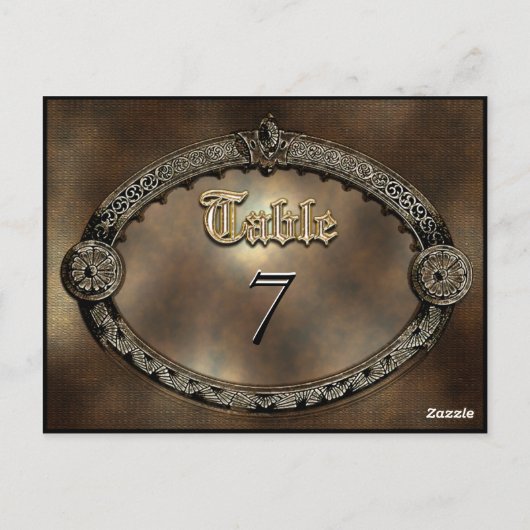 Meredith Dora Table Number Card Briefkaart (Achterkant)