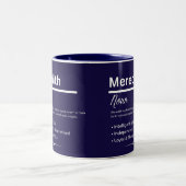 Meredith, Girl Personalized Name Definition Mug Tweekleurige Koffiemok (Center)