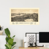 Meredith, NH Panoramic Map - 1889 Poster (Thuiskantoor)