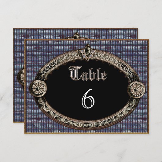 Meredith Niles Table Number Kaart (Voorkant / Achterkant)