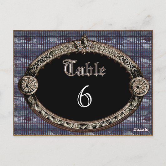 Meredith Niles Table Number Kaart (Achterkant)