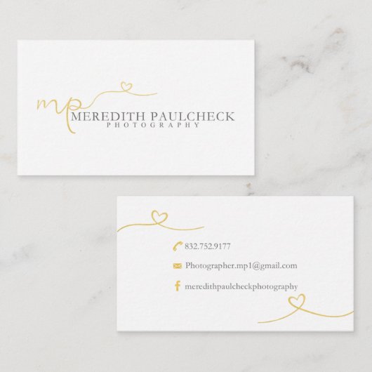 Meredith Paulcheck Fotografie Visitekaartje (Voorkant / Achterkant)