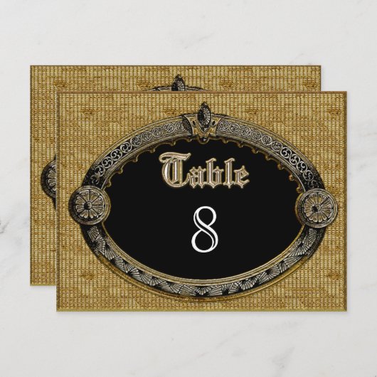 Meredith Royale Table Number Kaart (Voorkant / Achterkant)