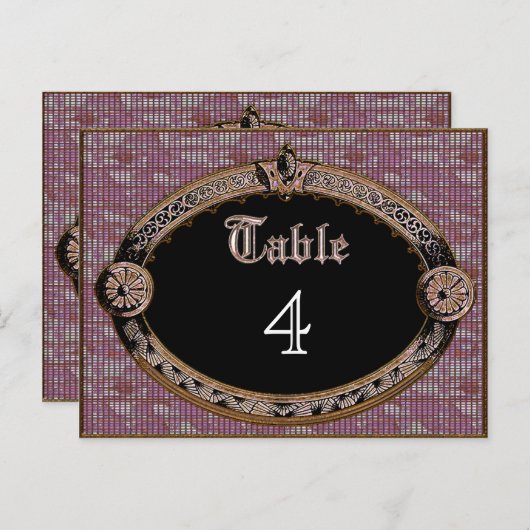 Meredith Rue Table Number Kaart (Voorkant / Achterkant)