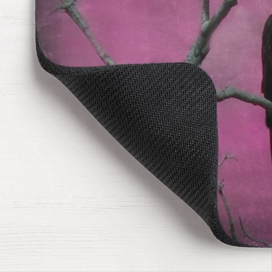 merel in een Zee van roze Muismat (Hoek)