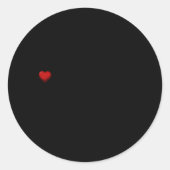 merel met kraai ronde sticker (Voorkant)