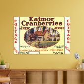 Mereletiket voor katoenhoudende kruinbessen canvas afdruk (Insitu (Woonkamer))