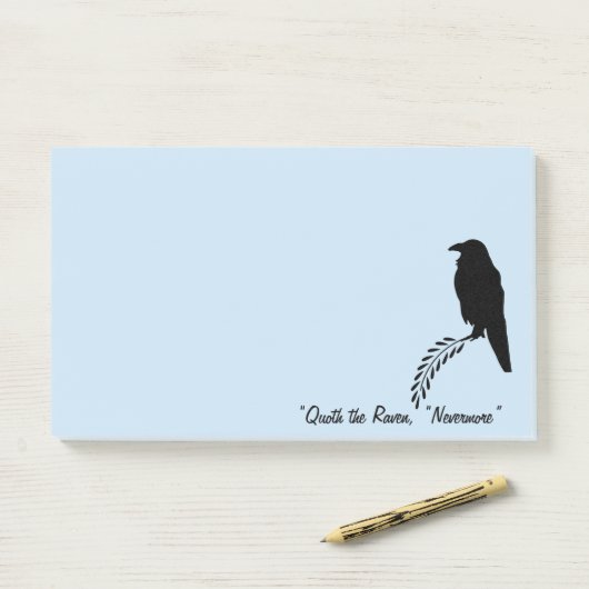 Merels. De raaf Post-it® Notes (Op bureau)