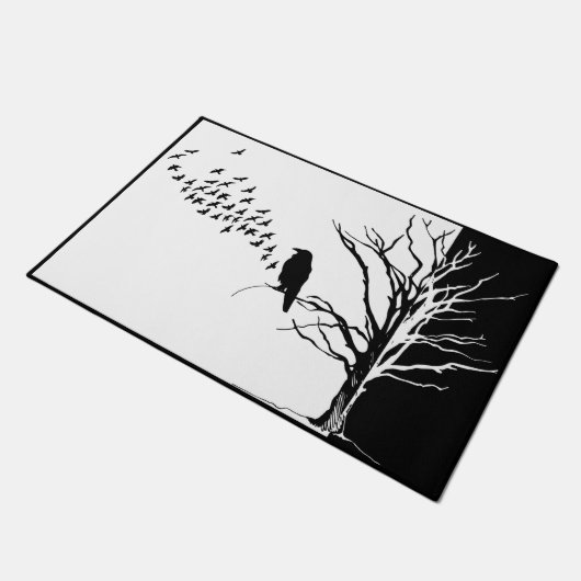 merels kraai of raven deurmat (Schuin)