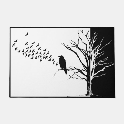 merels kraai of raven deurmat (Voorkant)