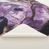 merels kraaien amethyst kristallen sherpa deken (3/4)