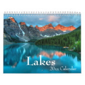 Meren Bos Berg Landschap Elk Jaar Kalender (Hoes)