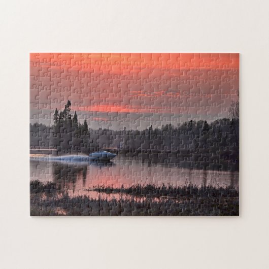 Meren en bossen Québec. Jigzaag Puzzle Legpuzzel (Horizontaal)