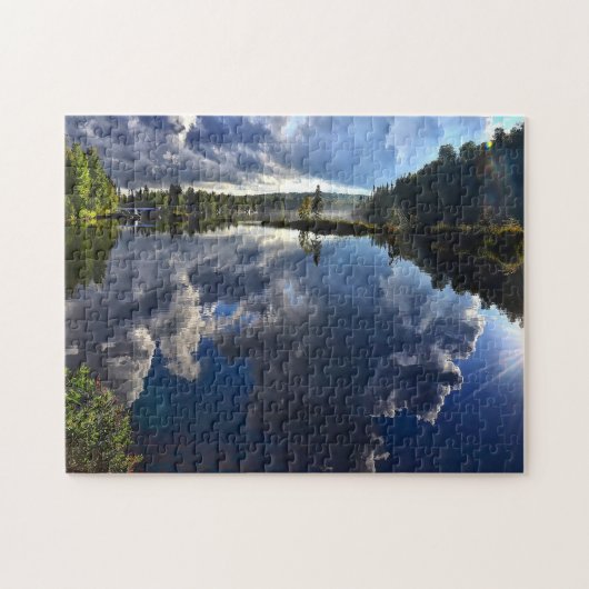 Meren en bossen Québec. Legpuzzel (Horizontaal)