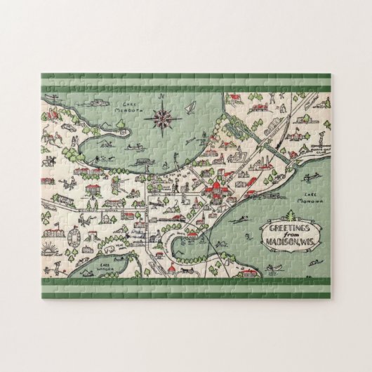 Meren in Madison Wisconsin Legpuzzel (Horizontaal)