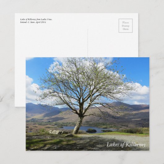 Meren van briefkaart van Killarney (Voorkant / Achterkant)