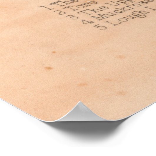  meren van Killarney Pictorial Map (1868) Poster (Hoek)